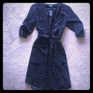 Beautiful Black Dress with white polka dots.